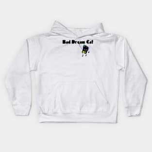 Bad Dream Cat Logo (White) Kids Hoodie